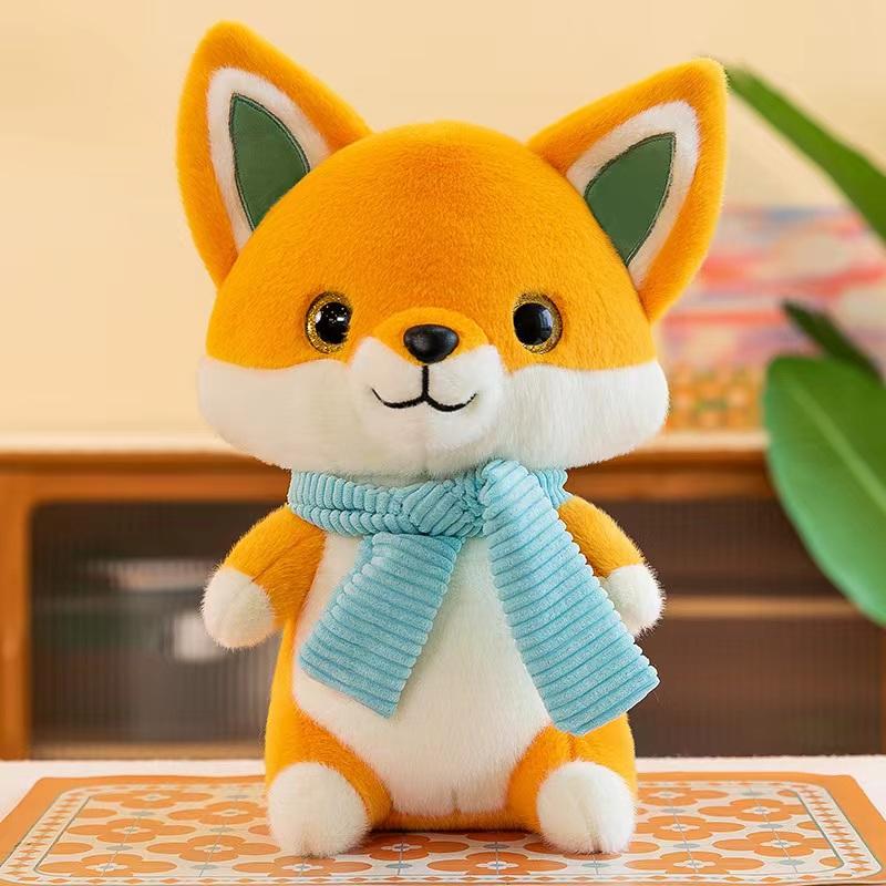 New Cute Fox Family Plush Toys Cute Animal Pillow Filling Soft Doll Grasping Machine Doll Throwing Toy Children's Gift
