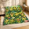 Twelve Frog Collage Plush Throw Blanket Whimsical Frog Art
