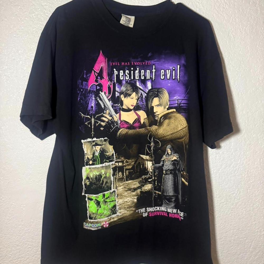 

Resident Evil 4 Редкий Вариант Футболка Винтажная Хоррор Видеоигра Футболка Унисекс S–5XL Унисекс Футболка L