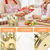 4 Pcs Gold Crown Toppers with Dome Party Bell Candy Storage Boxes Fillable for Cosmetics Pills Party Decorations