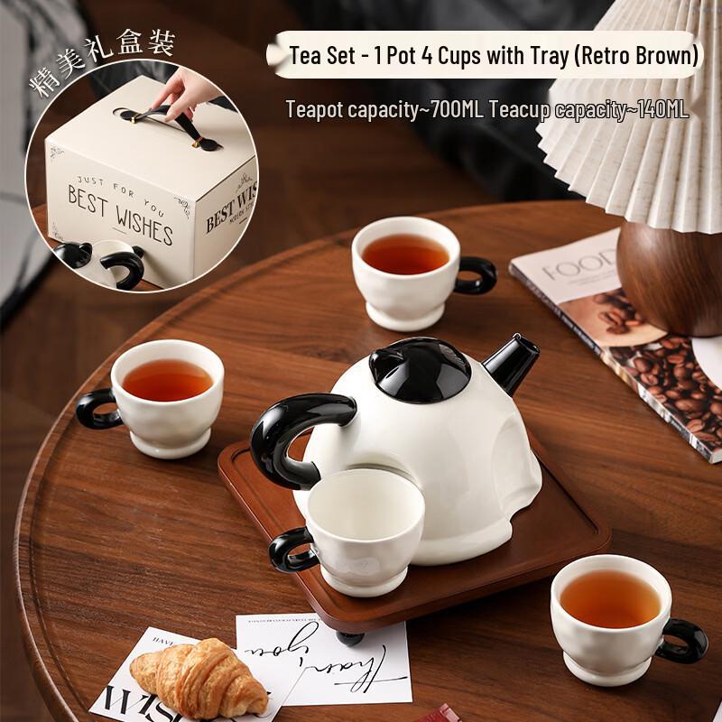 abay Luxury Ceramic Tea Set with Kettle
