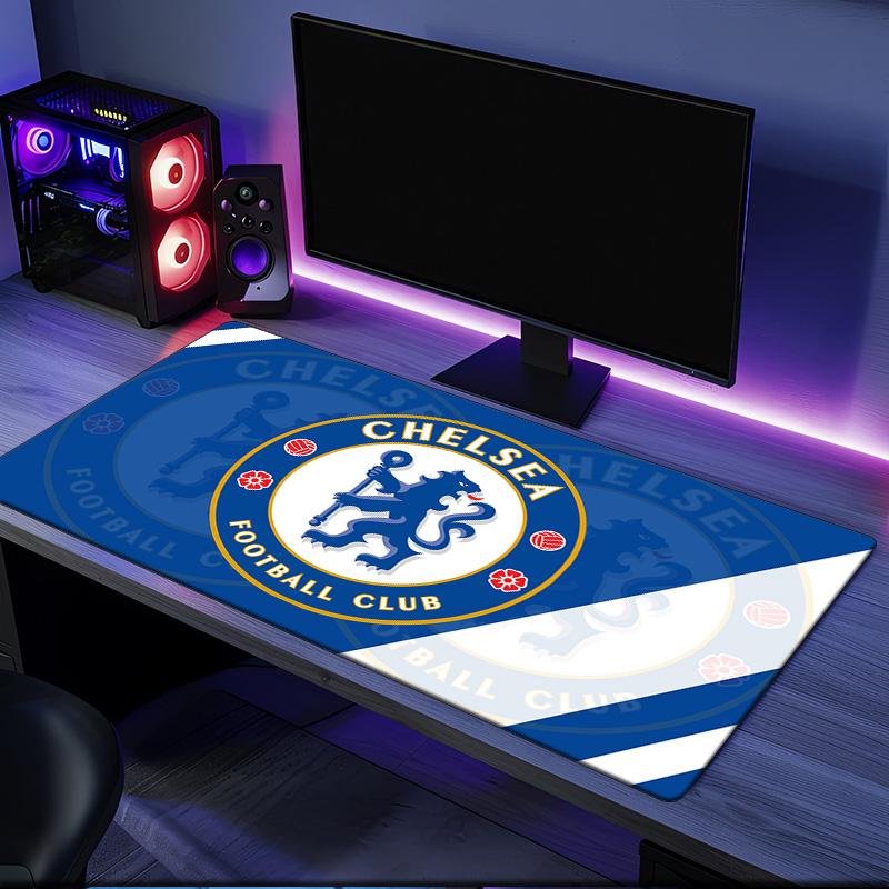 Chelsea Football Club Crest mouse pad, rubber base, esports desk mat, mouse pad for gamers and office use, gaming desk , easy to clean mat