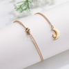 Stainless Steel Crescent Moon Star Pendant Necklace Ladies Birthday Party Jewelry Gift Cute Fashion Accessory