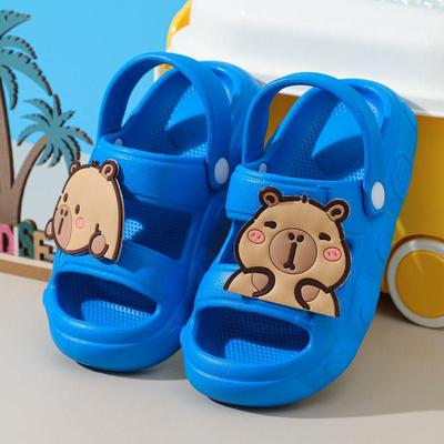 Children's Cartoon EVA Slippers for Boys - 2025 Summer Outdoor & Home Wear, Anti-slip, Anti-collision, Convertible Sandals