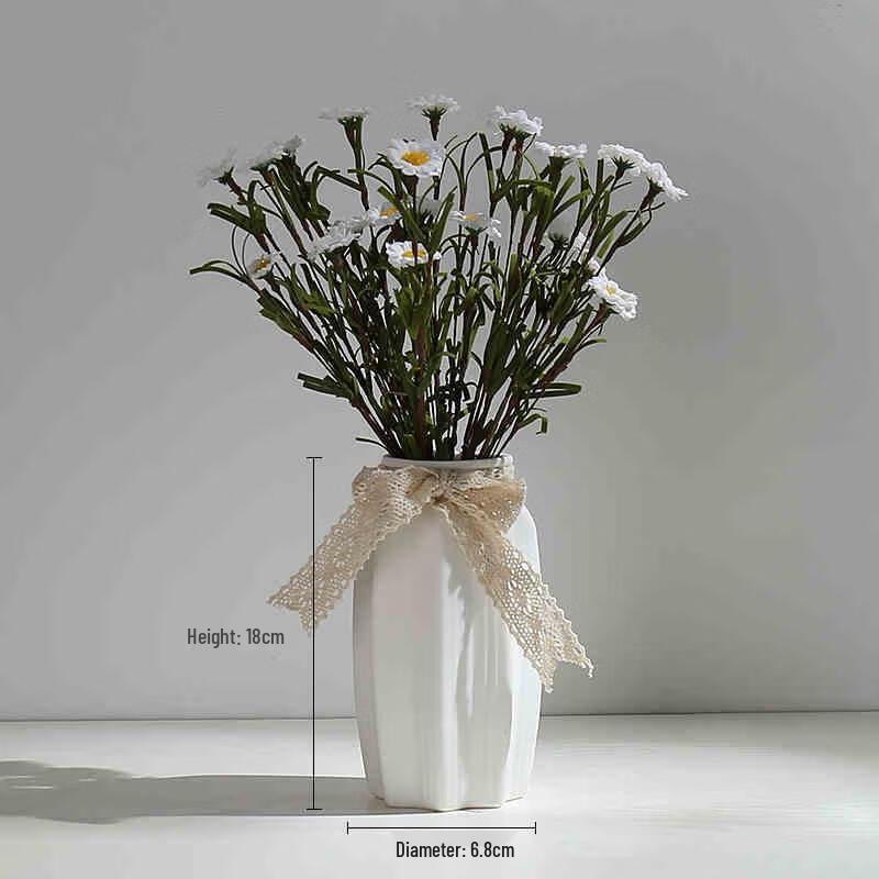 Miling Ceramic White Vase