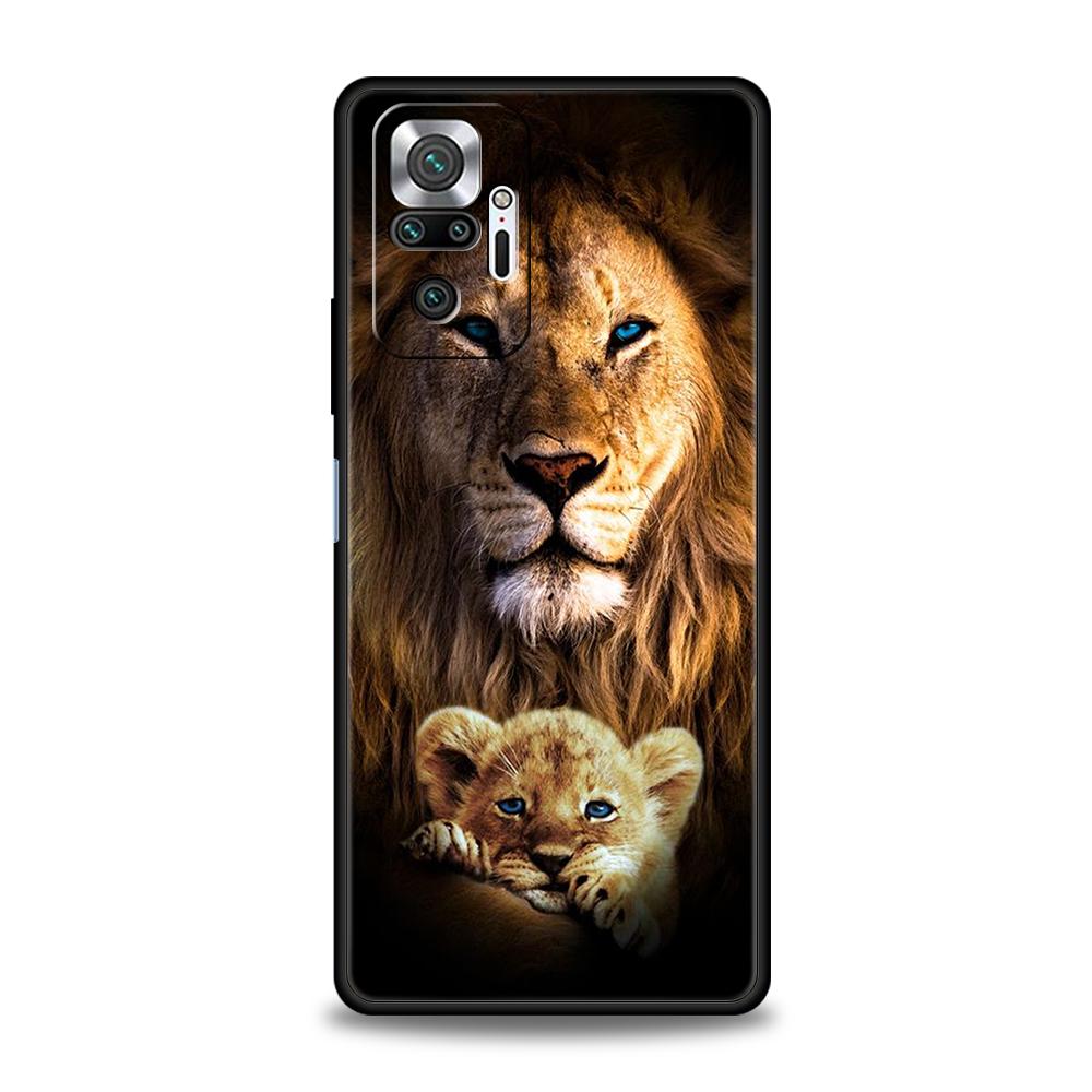 

Animal Lion Phone Case For Redmi Note 10 11 Pro K40 Gaming 11T 9T 7 8 8T 9 8A 9A 9C 9S Pro Soft TPU Shockproof Shell Fundas Bag Redmi Note 10