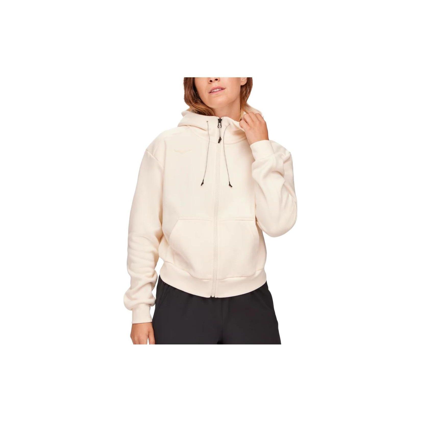 HOKA ONE ONE Hoka Essential Full Zip Hoodie Women hoodies Beige 1151950-EGN XS