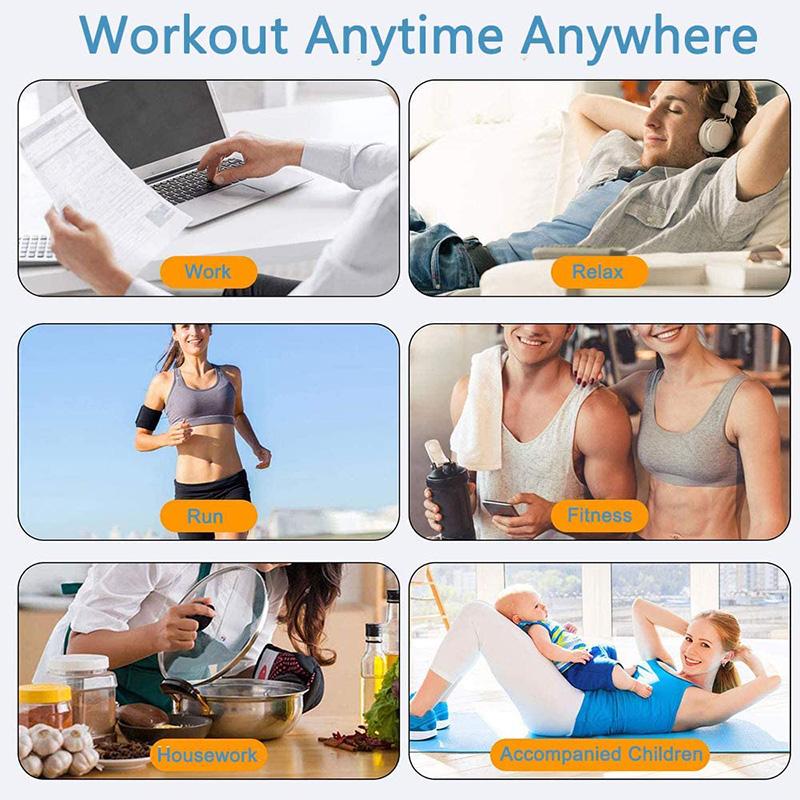 EMS Muscle Stimulator 8 Pad Abs Trainer Abdominal Muscle Toner Electronic Toning Belts Workout Fitness Device USB Rechargeable