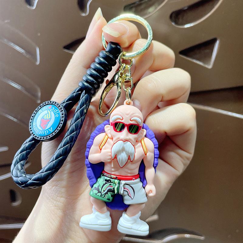 Creative Cartoon Anime Dragon Ball Hand Rope Keychain Trendy Blind Box Doll Backpack Pendant Sun Wukong Small Gift