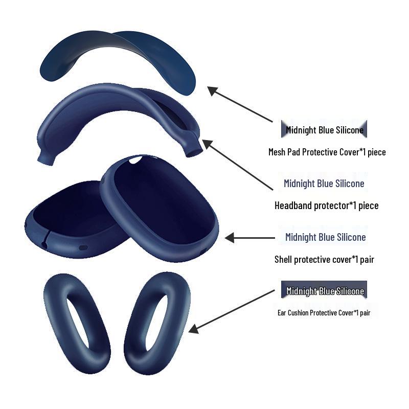 AirPods Max Silicone Protective Case: Soft Headphone Shell for Bluetooth Earphones