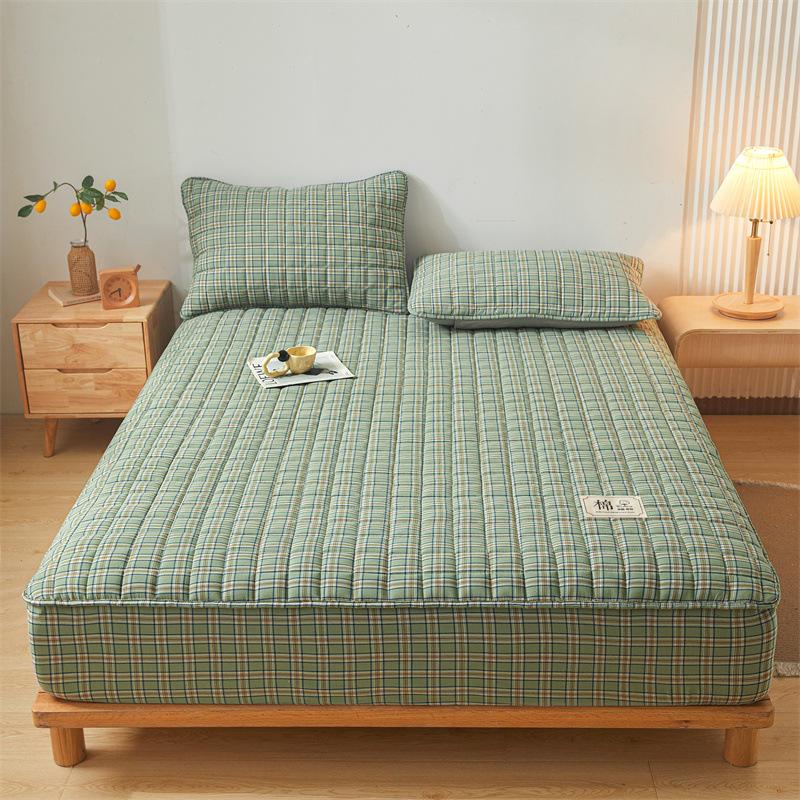 

Простыня из чистого хлопка, подходит для всех сезонов, для общежития, для дома, покрывало для кровати, пыленепроницаемое, противоскользящее, защитный чехол для матраса, покрывало для кровати ZF603 48X74 pillowcase2pcs