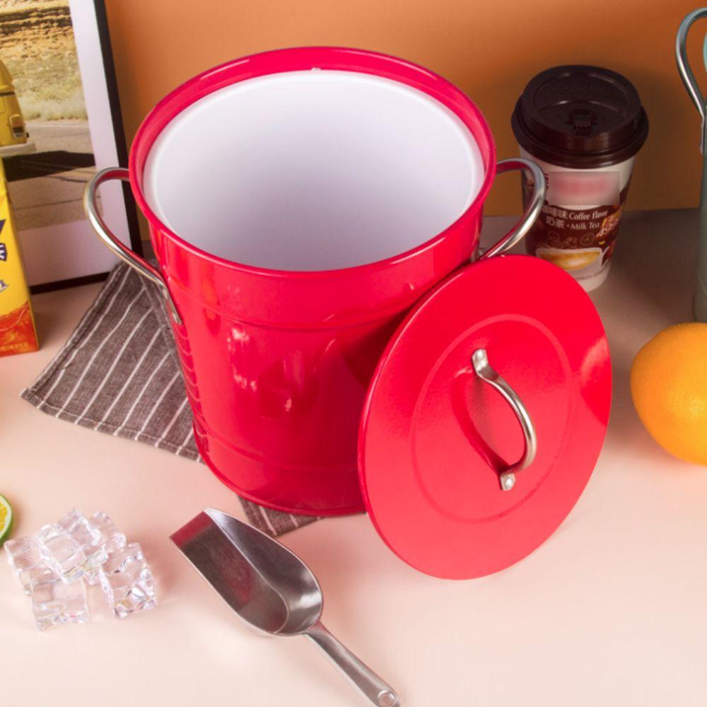 3500ml Beer Chiller Bin Galvanized Iron Beer Cooler Bucket Retro Ice Bucket Champagne