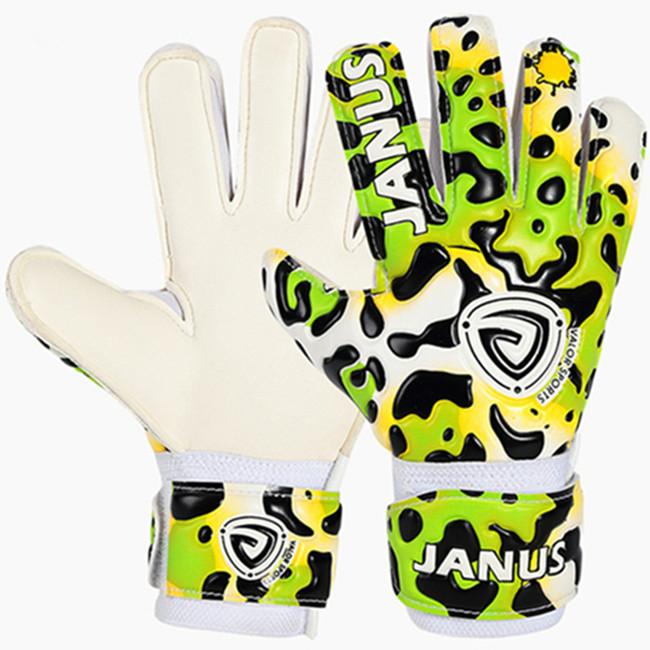 New Style Kids Finger Protection Soccer Gloves Professional Children Leopard Soccer Football Goalkeeper