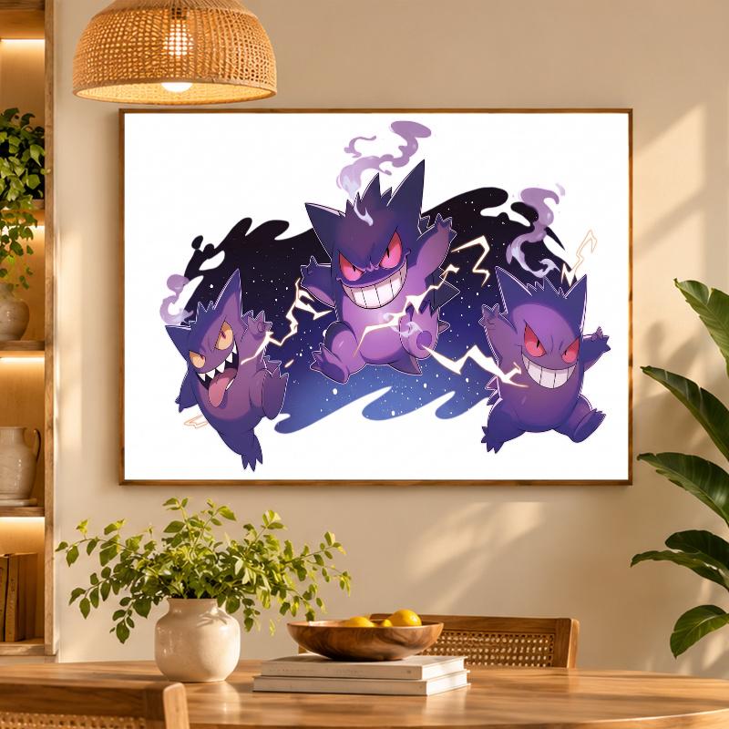 5D Diamond Painting Gengar Haunter Gastly DIY Full Drill Diamond Art Kit Home Decoration