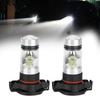 LED Fog Light Bulbs 12-24V 100W 6000K White Car Bright for 2015-2018