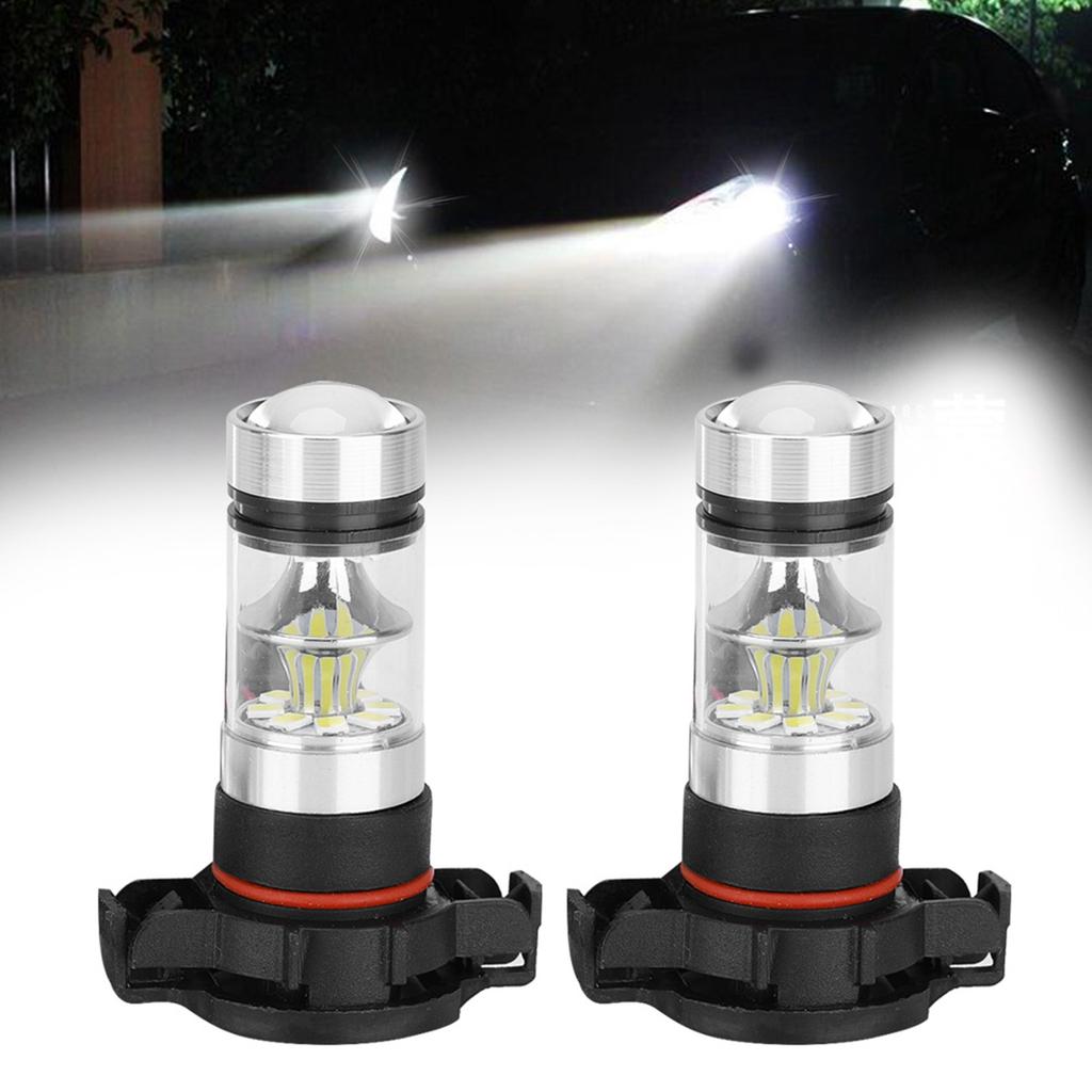 LED Fog Light Bulbs 12-24V 100W 6000K White Car Bright for 2015-2018