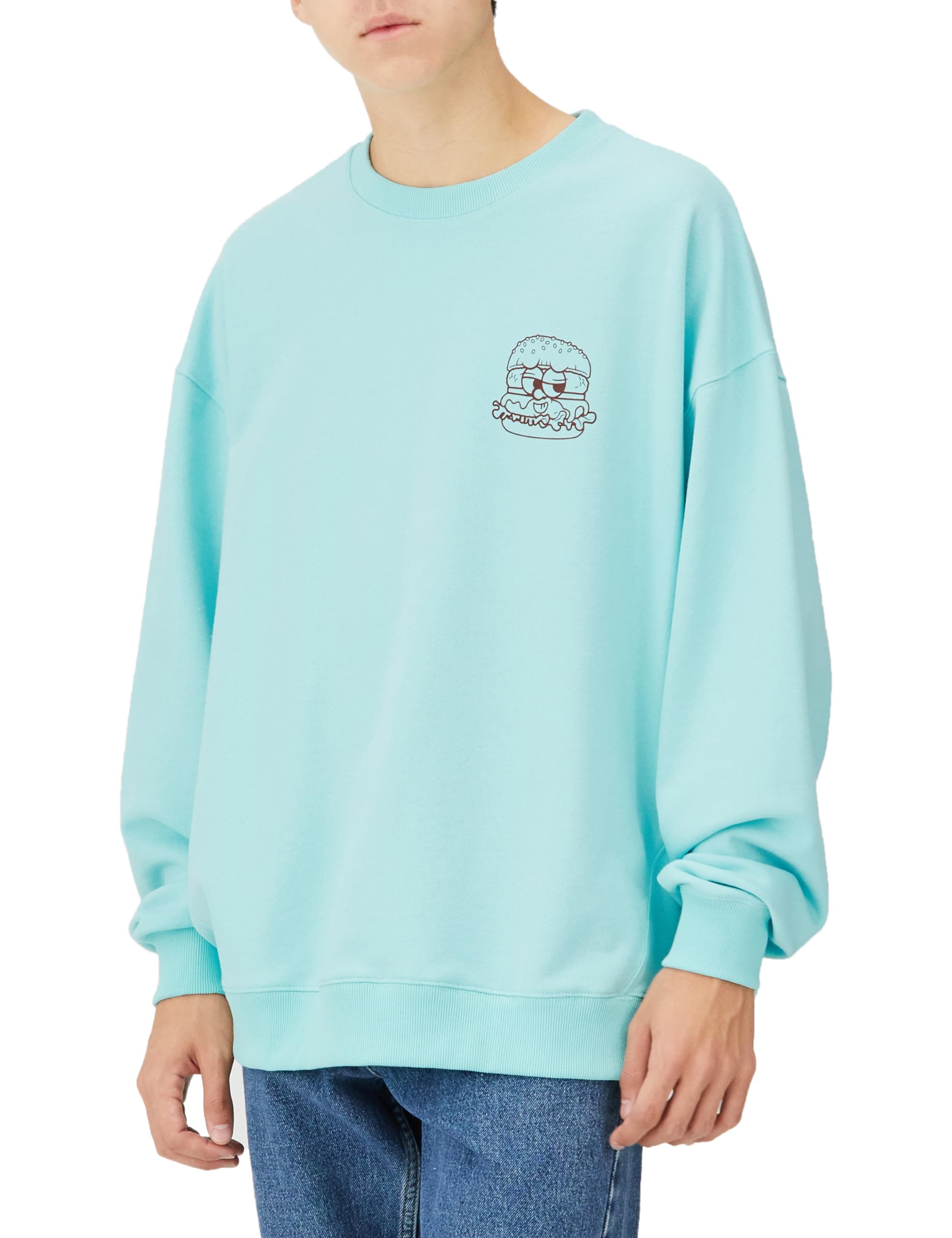 

IMPROMES SIDEWAYSTANCE Burger Boy Fleece Sweatshirt, Men s, 70173, Blue