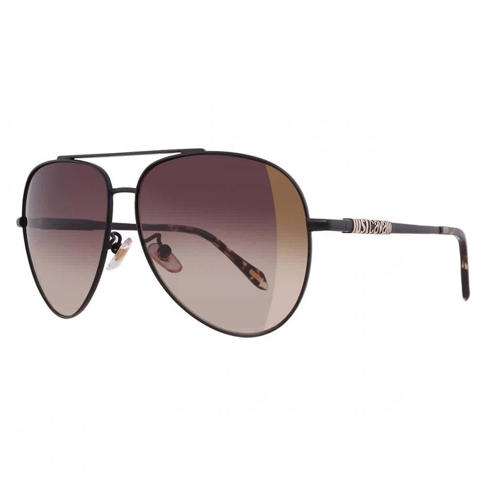 Just Cavalli Brown Gradient Mirror Gold Pilot Ladies Sunglasses Sjc029 305g 60 Multi