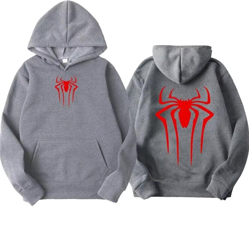 Autumn and Winter Men's Fashion Printed Spider Hoodie Sportswear Top Spider Hoodie Harajuku Men's and Women's Warm Hoodie
