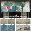 Chinese Ink Style Short Curtain Homestay Restaurant Signboard Teahouse Partition Kitchen Hanging Curtain Noren Decor Drapes