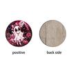 Halloween Ghost Decoration Hanging Ornament Round Shape with Haunted House Pumpkin and Roses Design Suitable for Indoor Outdoor Use