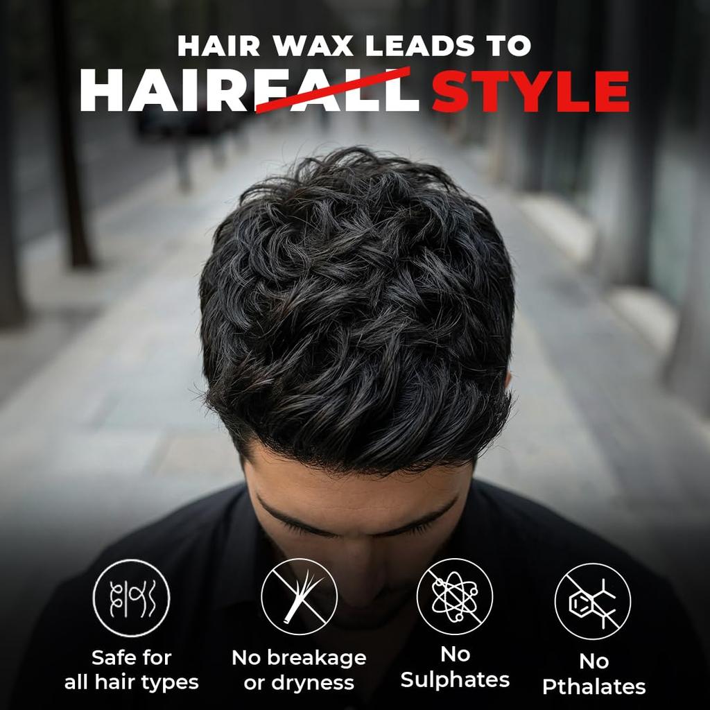 Beardo Hair Clay Wax for Men 100 gm Pack of 1 | Strong Hold Matte Finish Volumizing Styling Wax