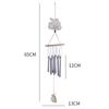 1pc Bamboo Wind Chime Light Color Five Tube Natural Coconut Shell Wood Garden & Home Hanging Door Decoration Handmade Craft Gift