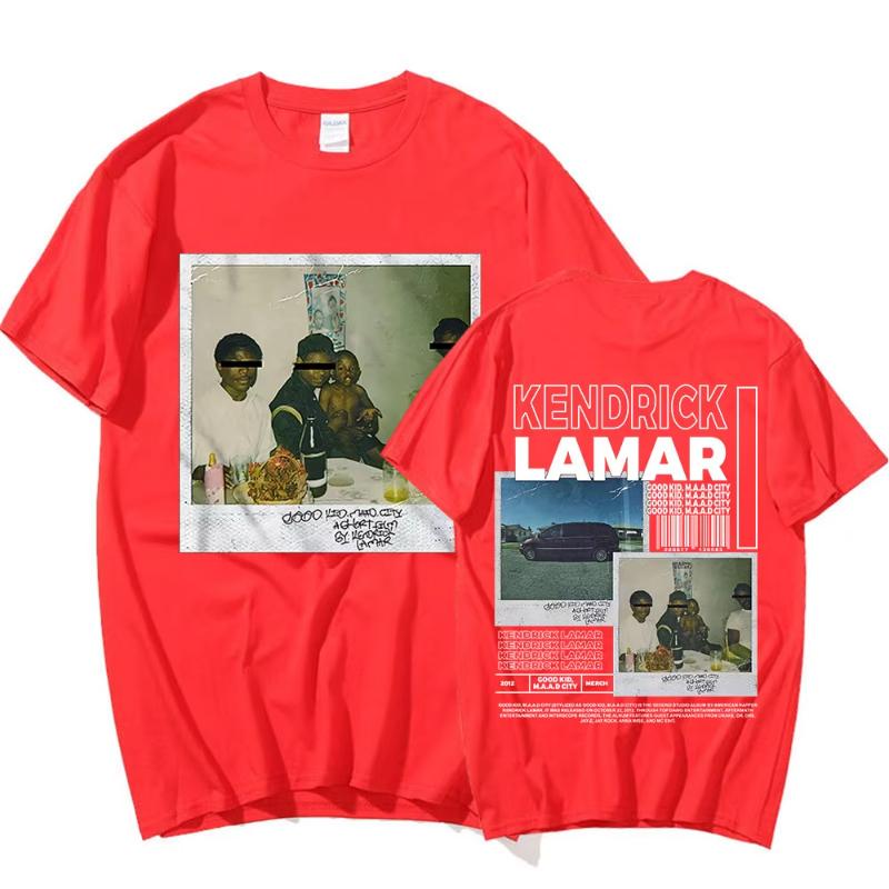 Rapper Kendrick Lamar Good Kid Tshirt Unisex Women Fashion Hip Hop Music Album Graphic Short Sleeve Oversized Tshirts Streetwear