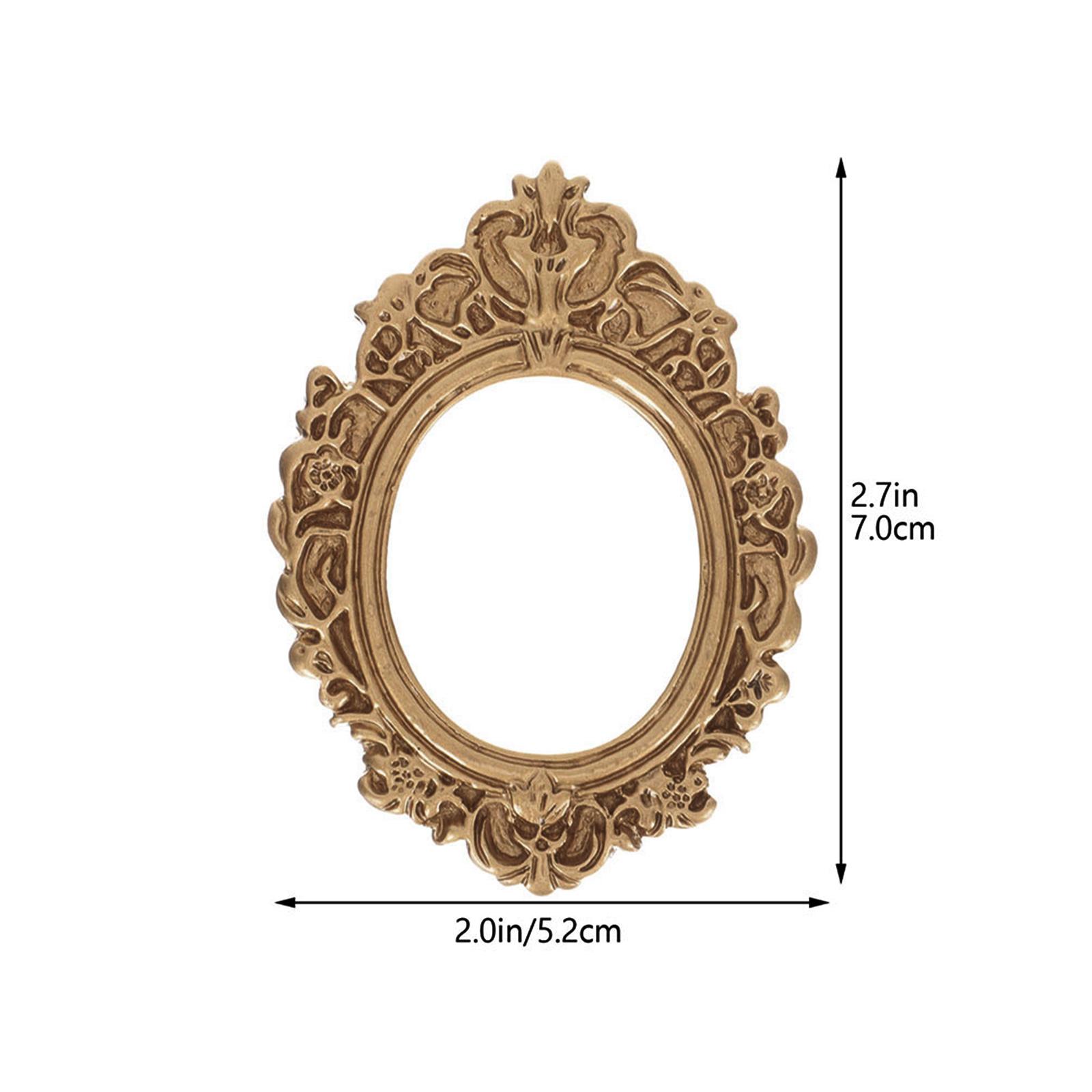 

8Pcs Vintage Picture Frames Set Tiny Gold Photo Frame Kit for Home Decor Display Art Frame Bulk Small Frames Decoration золотистый