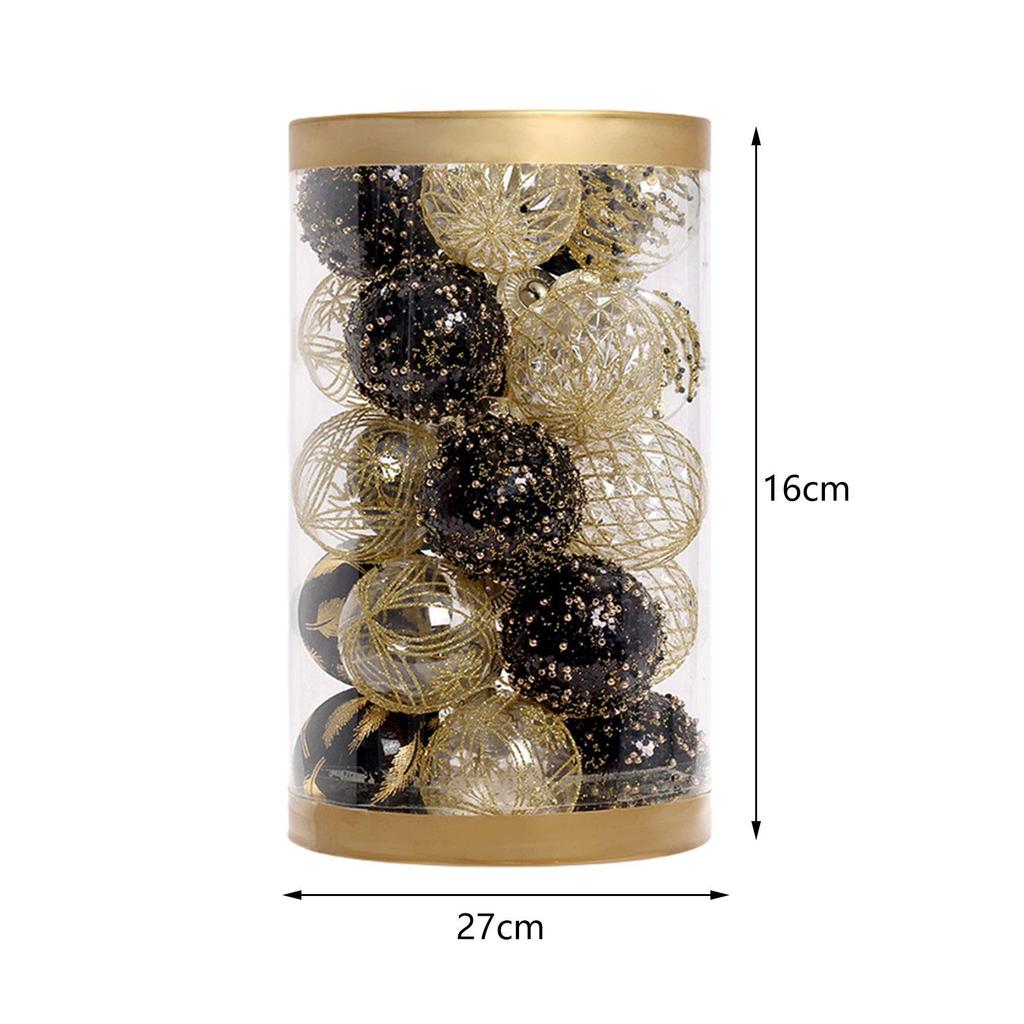 25Pcs Christmas Ball Ornaments, Decorative Hanging Baubles, Tree Decorations for