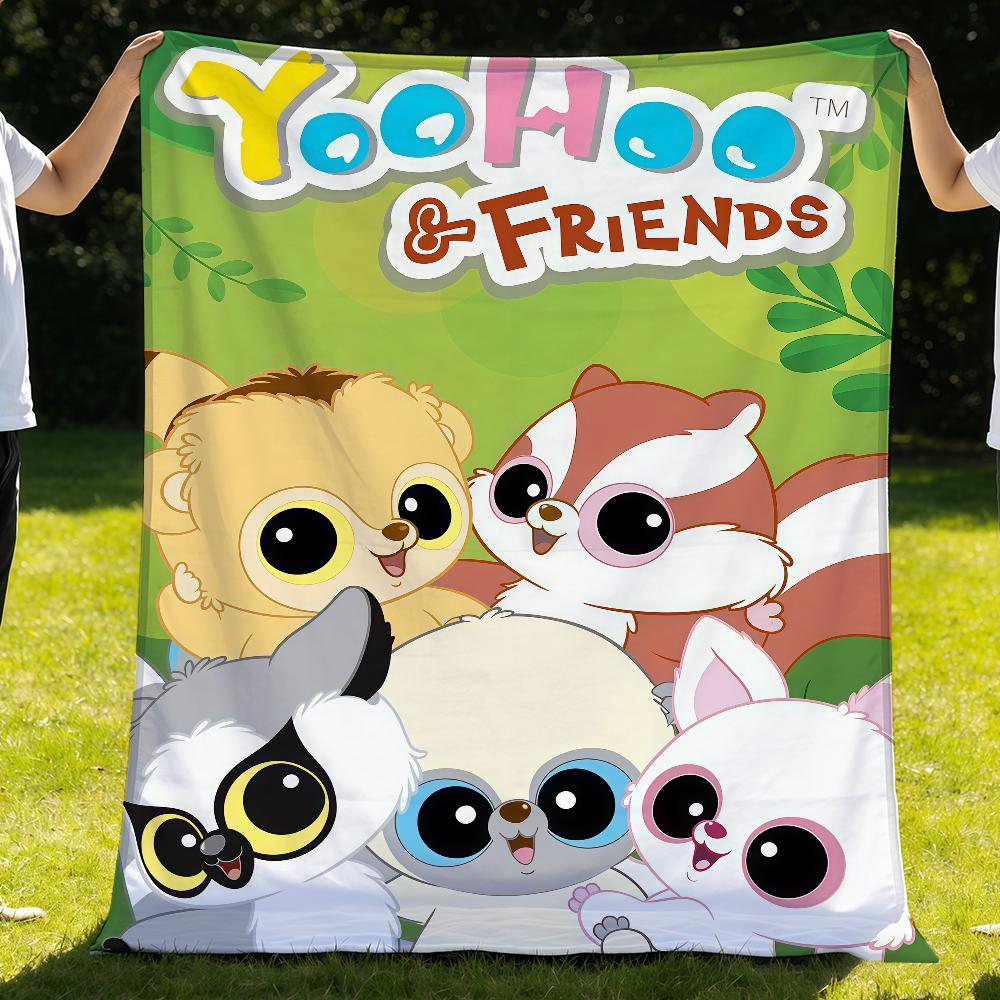 Cartoon Y-YooHooS And F-Friends Blanket Soft Warm Furry Throw Super Kids Toys Bed Sofa Car Cradle