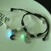 2 Stück leuchtendes Armband für Paare, modische beste Freunde, verstellbare Armbänder, Liebhaber, Freundschaft, geflochtenes Armband