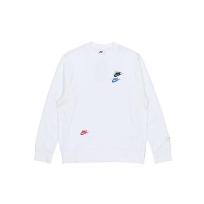 Contrast Logo Embroidered Pullover Sweatshirt Men Tops White DJ6915-100