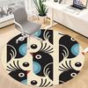 1pc Abstract Art Office Round Area Rug, Indoor Mat Suitable For Office, Under Office Chairs Bedroom Living Room Home Decor, Room Deco