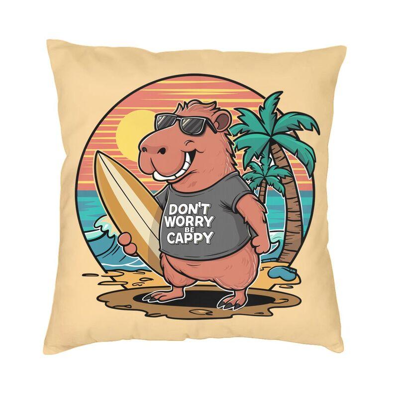 Custom Cute Capybara Cushion Cover Sofa Home Decor Square Throw Pillow Case 40X40Cm