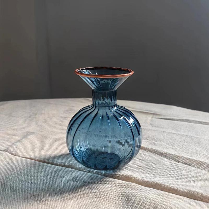1ks květináč v evropském stylu Skleněná váza Obývací pokoj Barevná skleněná váza na květiny Vintage Bytové dekorace Ornamenty Kreativní