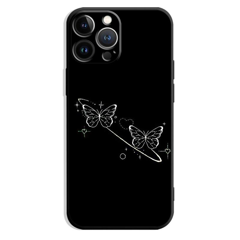 Black Butterfly Phone Case For iPhone Samsung Galaxy Redmi Xiaomi Oppo OnePlus Note S A 7 8 9 10 11 12 13 14 20 21 22 23 53 54 Pro Max Plus Ultra