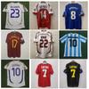 Vintage Jersey Football Uniform Classic Henry AC Ronaldo Rolca Beckham Jersey