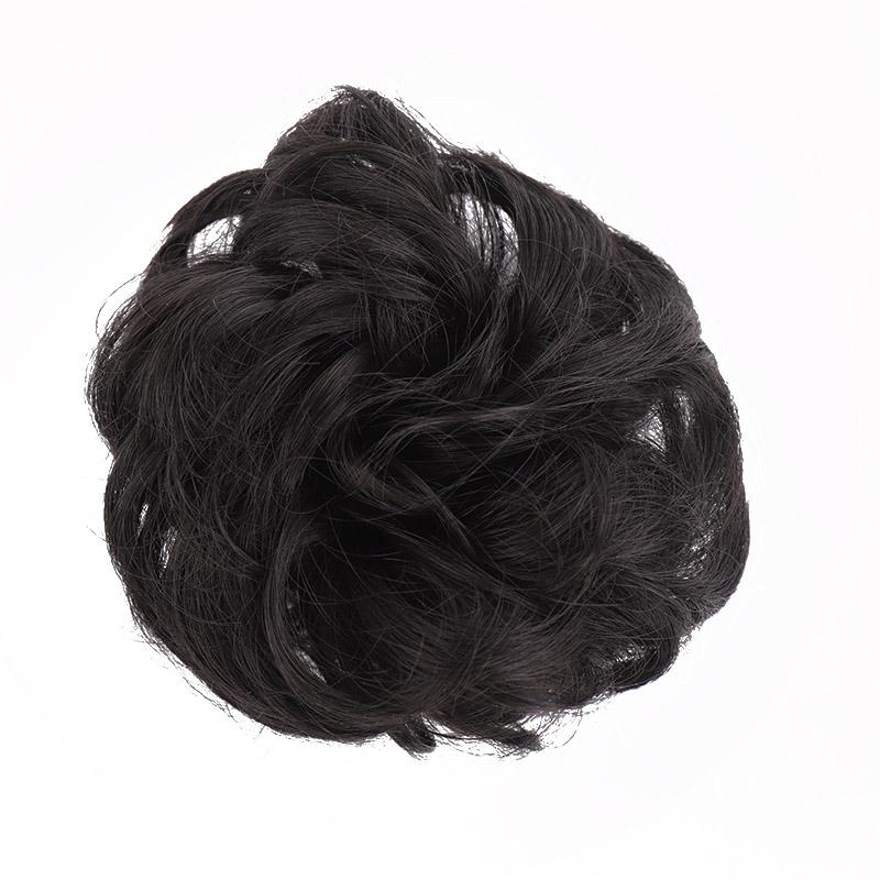 Messy Hair Bun Extensions Rubber Band Synthetic Hair Extension Curly Wavy Messy Synthetic Chignon Scrunchy Updo Hairpiece For Women Girls