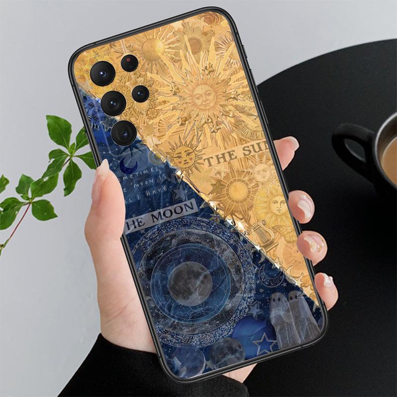 Moon and Sun Aesthetic Phone Case For Samsung Galaxy S25 S24 S23 S22 S21 Ultra S24 S23 S22 S21 S25 Plus S24 S25 FE