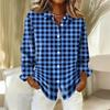 Women's Shirt Blouse Christmas Print Button Long Sleeve Casual Basic Shirt Collar Regular Top
