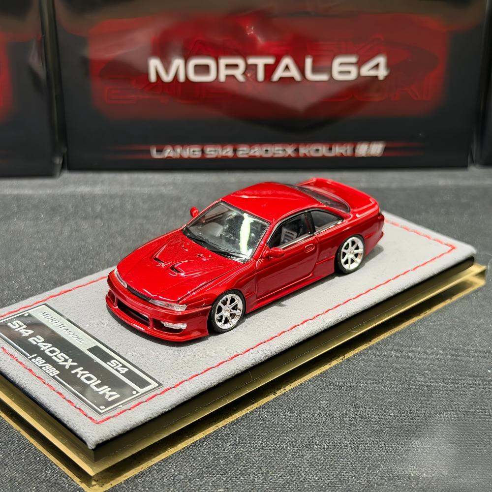 AAYP1 Mortal 1:64 S14 240SX KOUKI HEC Exhibition Limited Alloy Die-cast Car Model