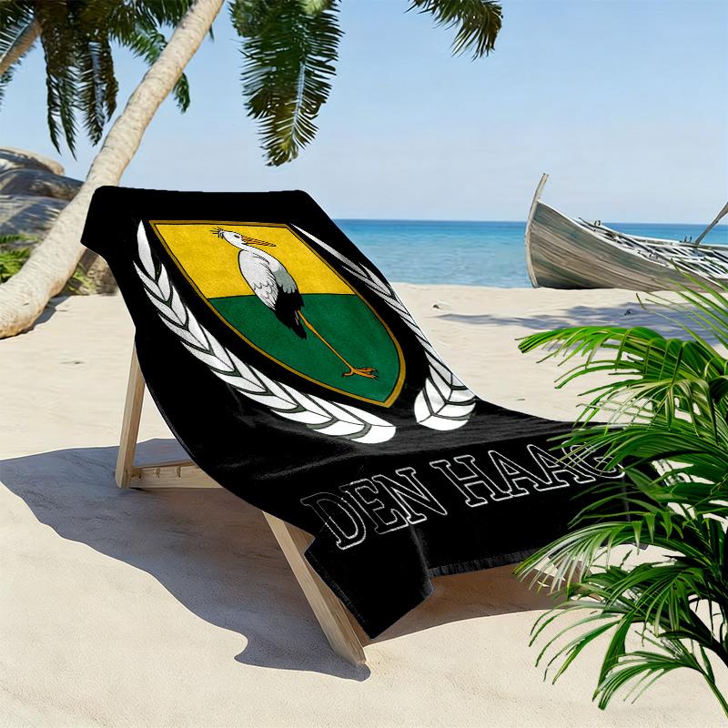 ADO Den Haag Print Strandtuch, Großes Weiches Schnelltrocknendes Handtuch für Strand Camping Schwimmen