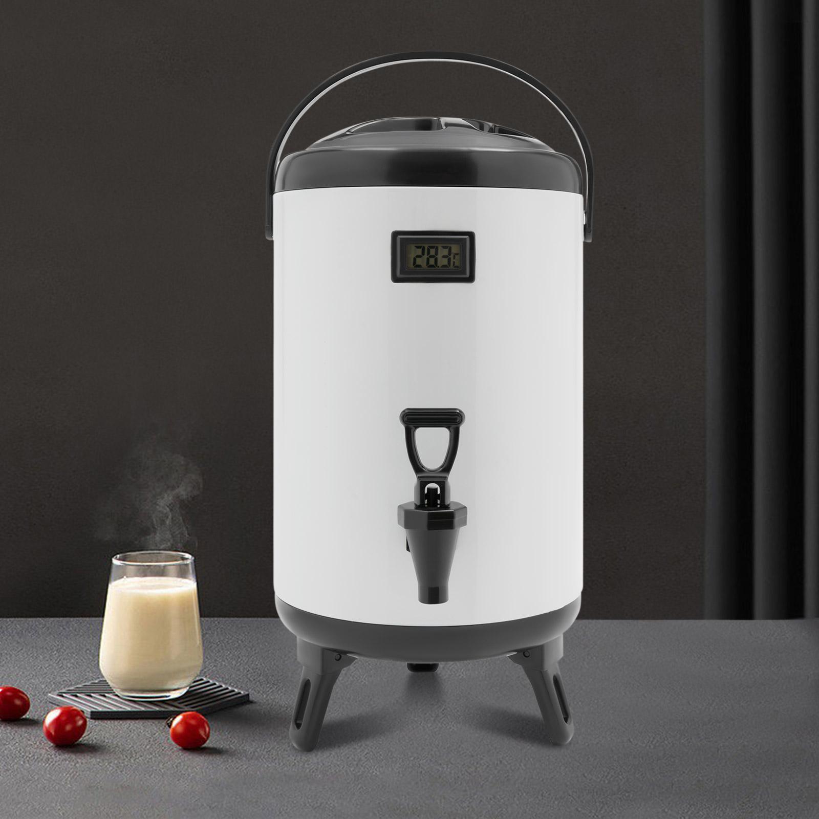 

Large 10L Stainless Steel Hot & Cold Beverage Dispenser with Thermometer, Leak-Proof Spigot & Lid – Perfect for Events & Parties белый