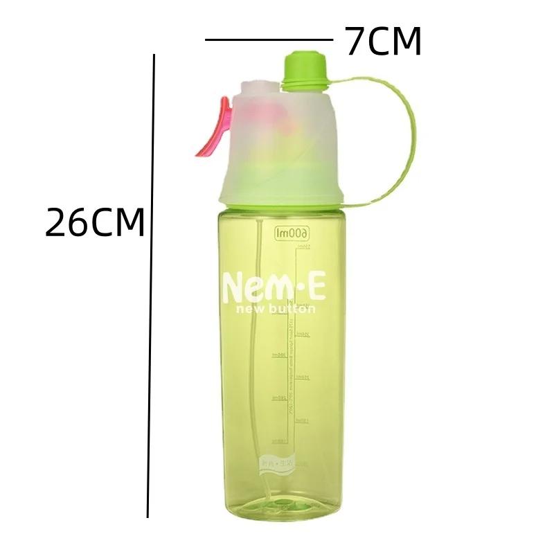 1/2/4pcs 600ml Sports Water Bottle Can Drink Spray Water Bottle Portable Leakproof For Travel Climbing Outdoor Gym Sport Bottles 1