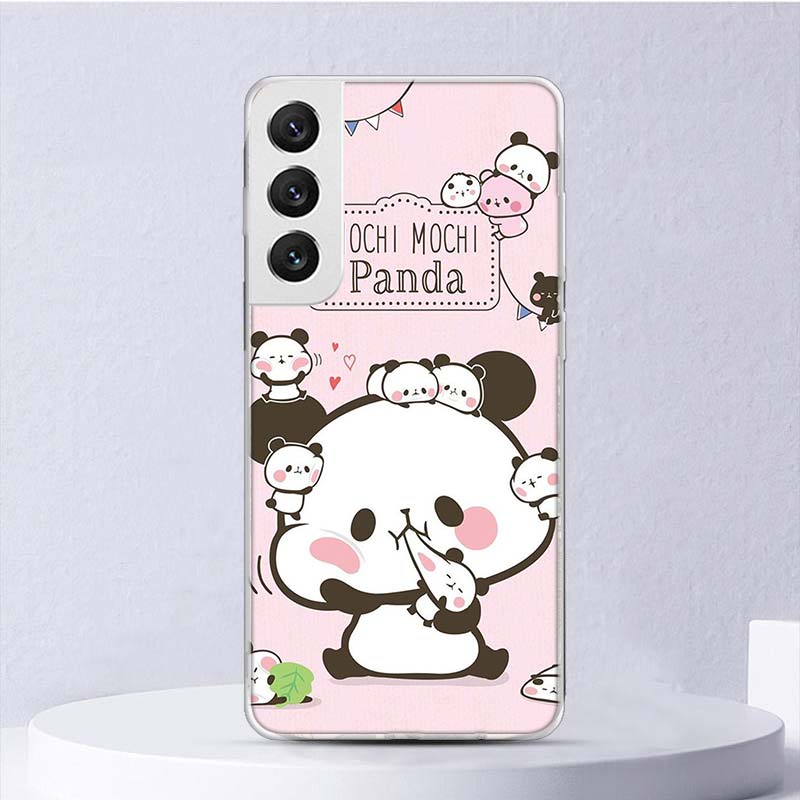 Kreslený Roztomilý Panda Medvěd Měkký Kryt Pro Samsung Galaxy S22 S21 Ultra S20 FE S10 Plus Kryt na Telefon S9 S8 + S10E S7 Edge S6 Funda Coq
