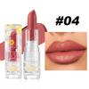 HANDAIYAN Velvet Matte Lipstick, Waterproof Long-Lasting Moisture Lip Makeup, Pigmented Smooth Nude Red Lipstick in Clear Floral Tube, Cosmetic