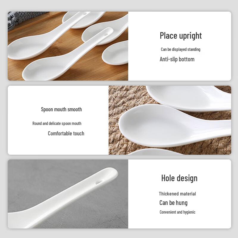 Shu Hua Ceramic Small Spoons 5-Pack