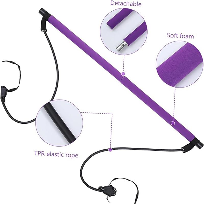 New Fitness Yoga Pilates Bar Cross Fitness Resistance Band Trainer Yoga Pull Up Bar Pull Rope Portable Home Gym Body Exercise