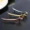 Creative Metal Dachshund Chopstick Holder Rest for Hotel Restaurant Dining Decoration Stand Tableware Home Accessories